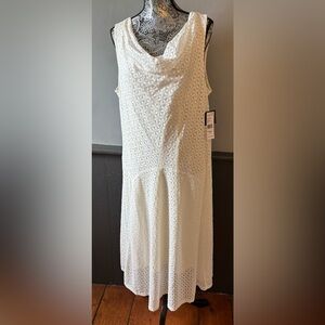 NWT Robbie Bee XL White Lace Dress